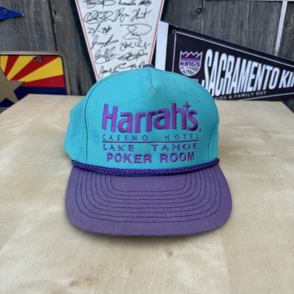 Vintage Casino Harrahs Reno Teal Hat Adjustable By Mohr's‎